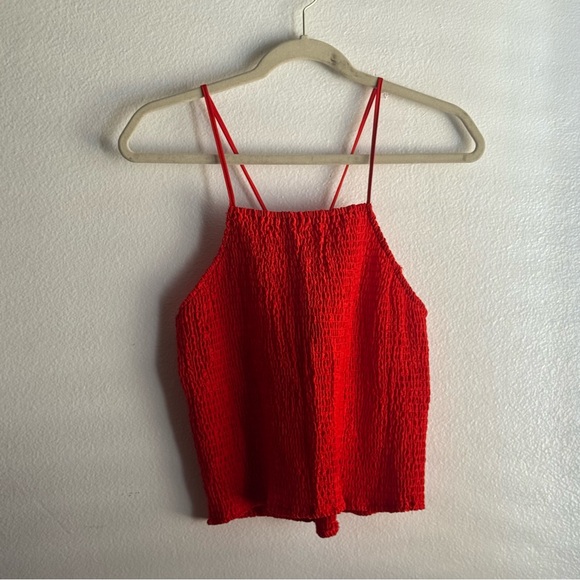 a new day Tops - Red High Neck Crop Top | A New Day